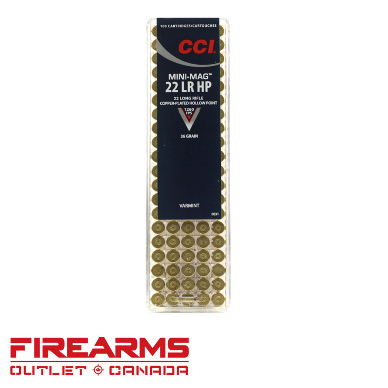 CCI Mini-Mag - .22LR, 36gr., CPHP, Box of 100