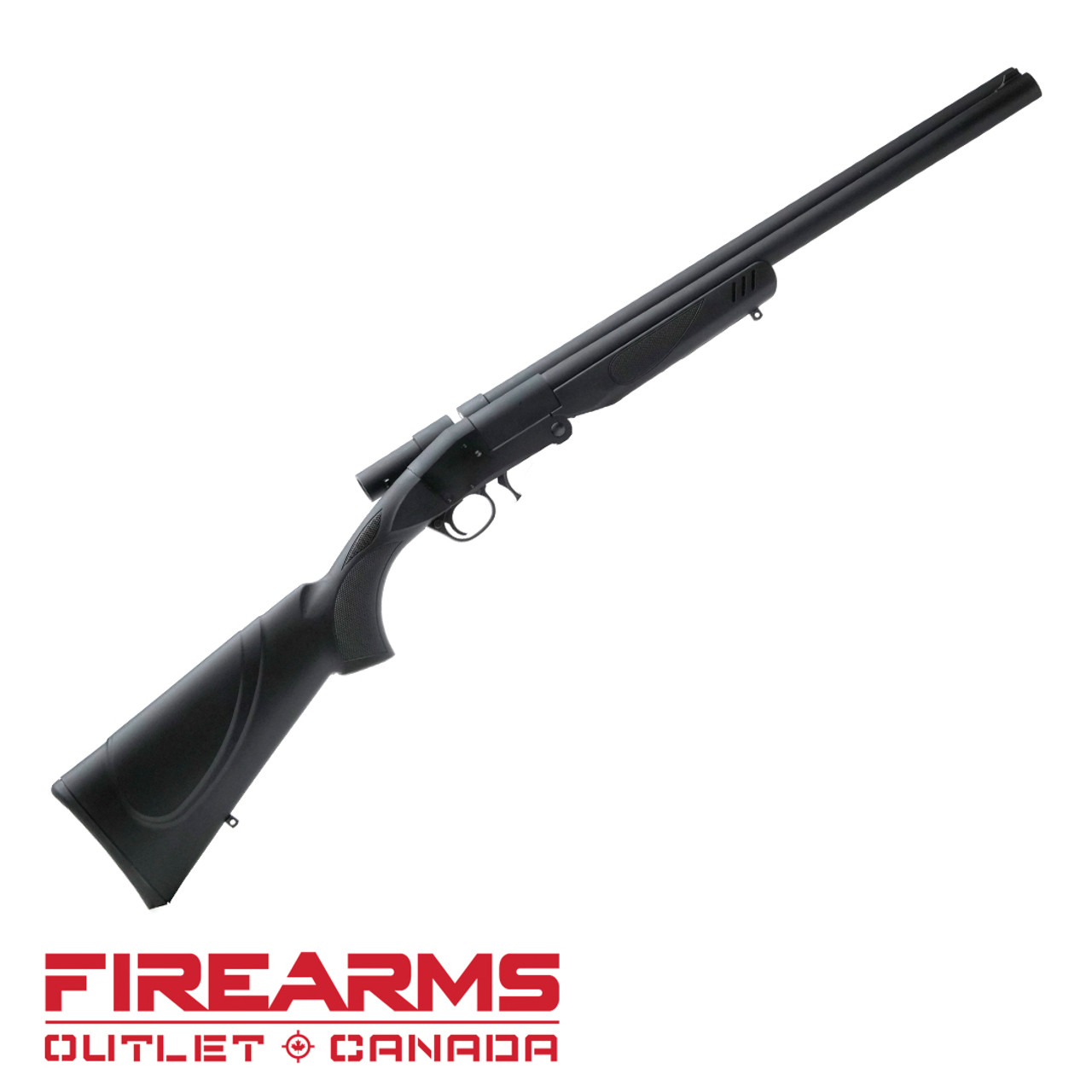 Auslof Break Action Shotgun - 12GA, 2-3/4" or 3", 20" Barrel, BLK