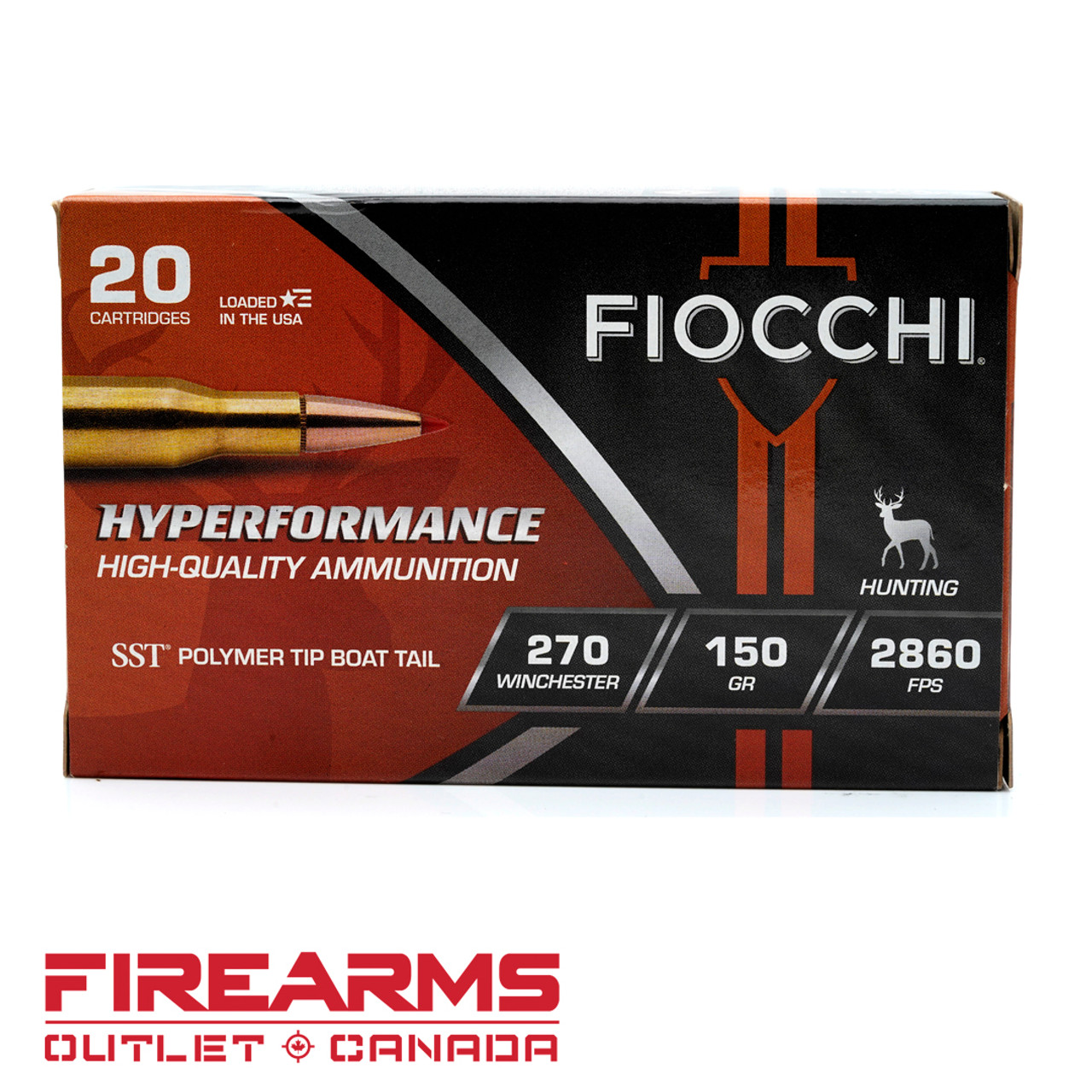 Fiocchi Hyperformance Ammunition - .270 Win., 150gr, SST, Box of 20 [270HSB]