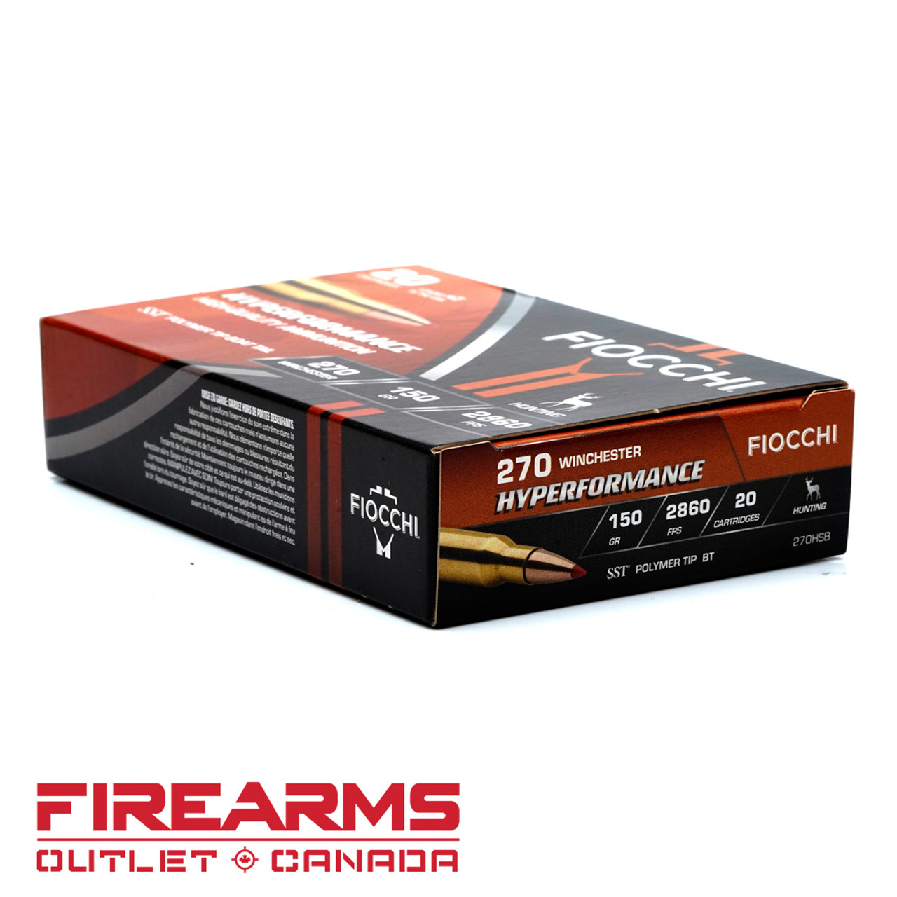 Fiocchi Hyperformance Ammunition - .270 Win., 150gr, SST, Box of 20 [270HSB]