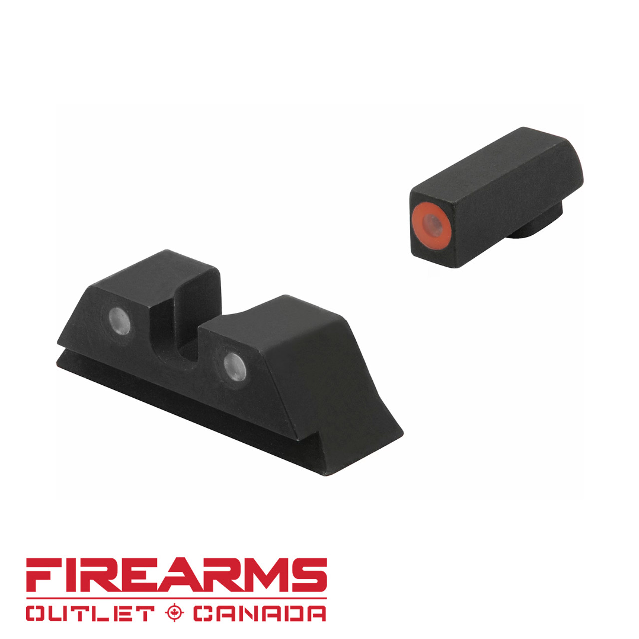 Meprolight Hyper-Bright Sight Set - Orange Ring, Fits Glock 17 [ML40224O]