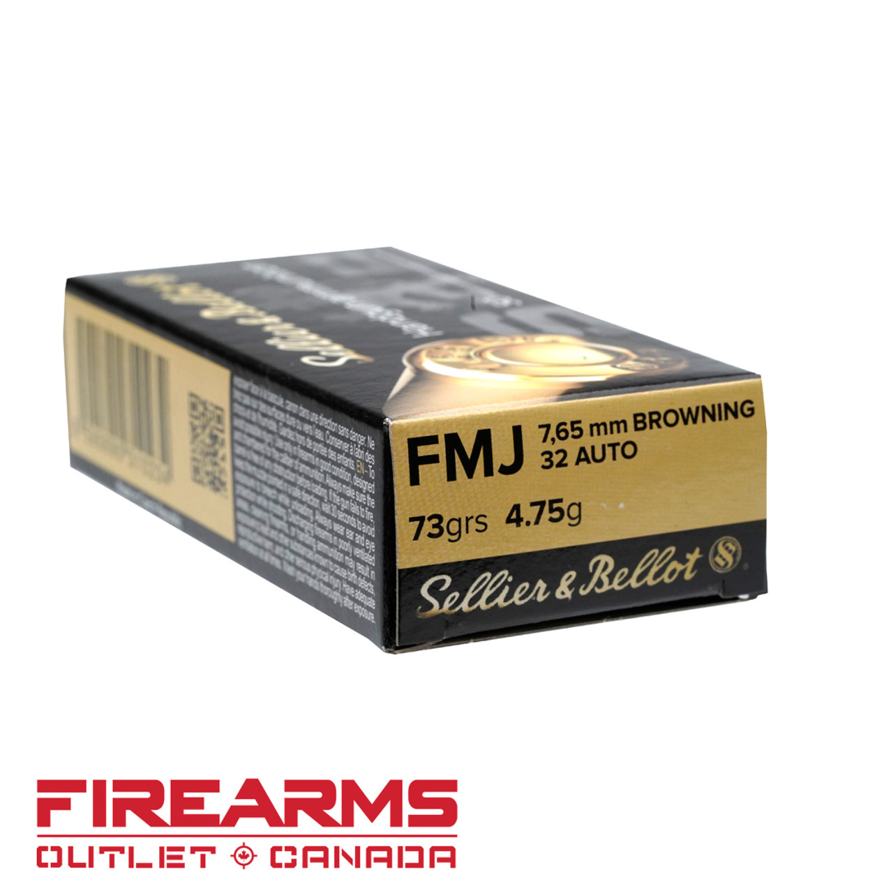 Sellier & Bellot - .32 Auto, 73gr, FMJ, Box of 50 [310232]