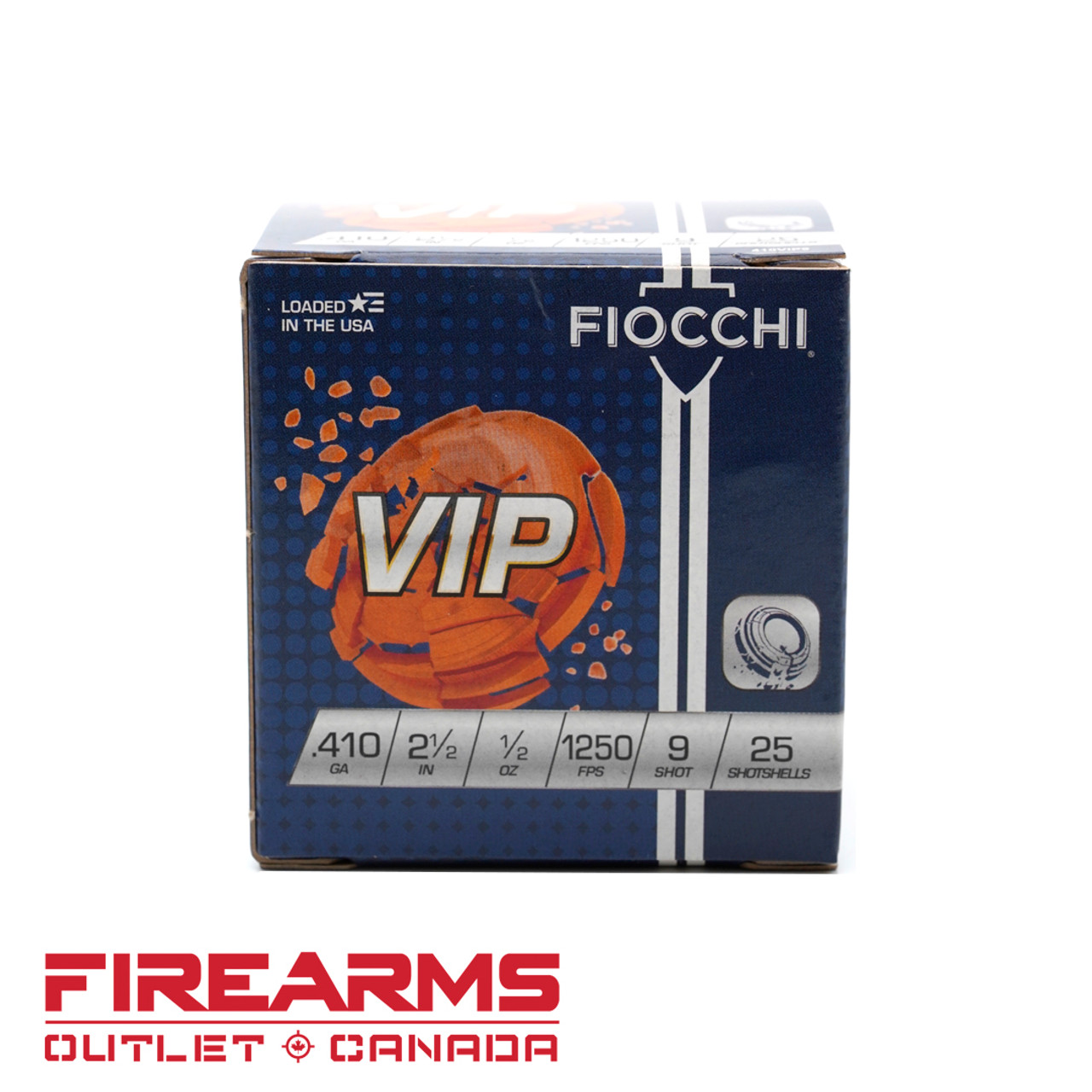 Fiocchi VIP Target Load - .410GA, 2-1/2", 9-Shot, Box of 25 [410VIP9]