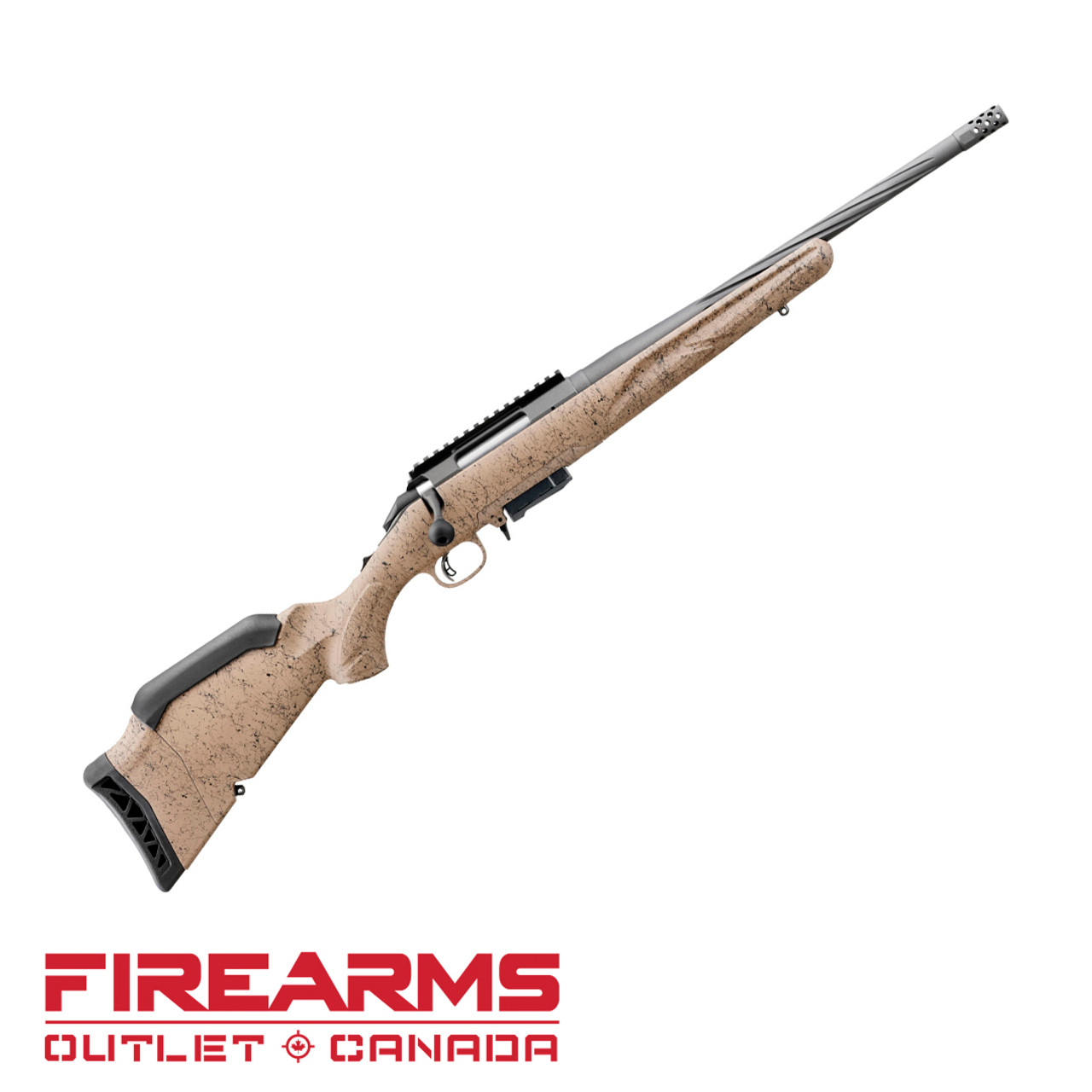 Ruger American Ranch Rifle Gen 2 - 7.62x39mm, 16.1", Cobalt / FDE Splatter [46921]