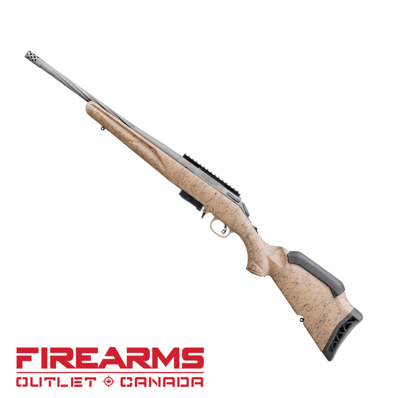 Ruger American Ranch Rifle Gen 2 - 7.62x39mm, 16.1", Cobalt / FDE Splatter [46921]