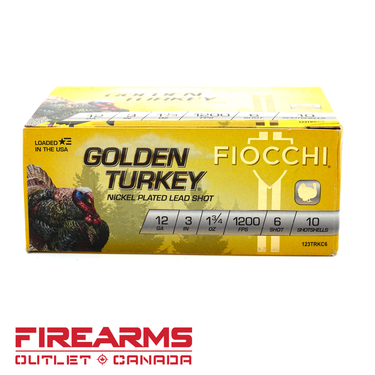Fiocchi Golden Turkey - 12GA, 3", #6, Box of 10 [123TRKC6]