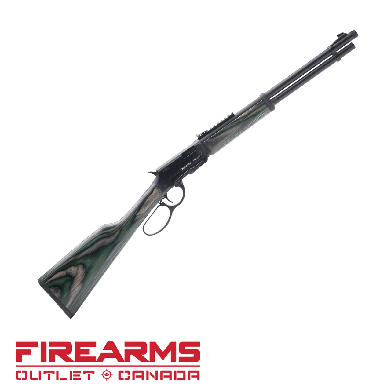 Derya TM22 Lever-Action Rifle - .22LR, 18" Threaded, Green Laminate