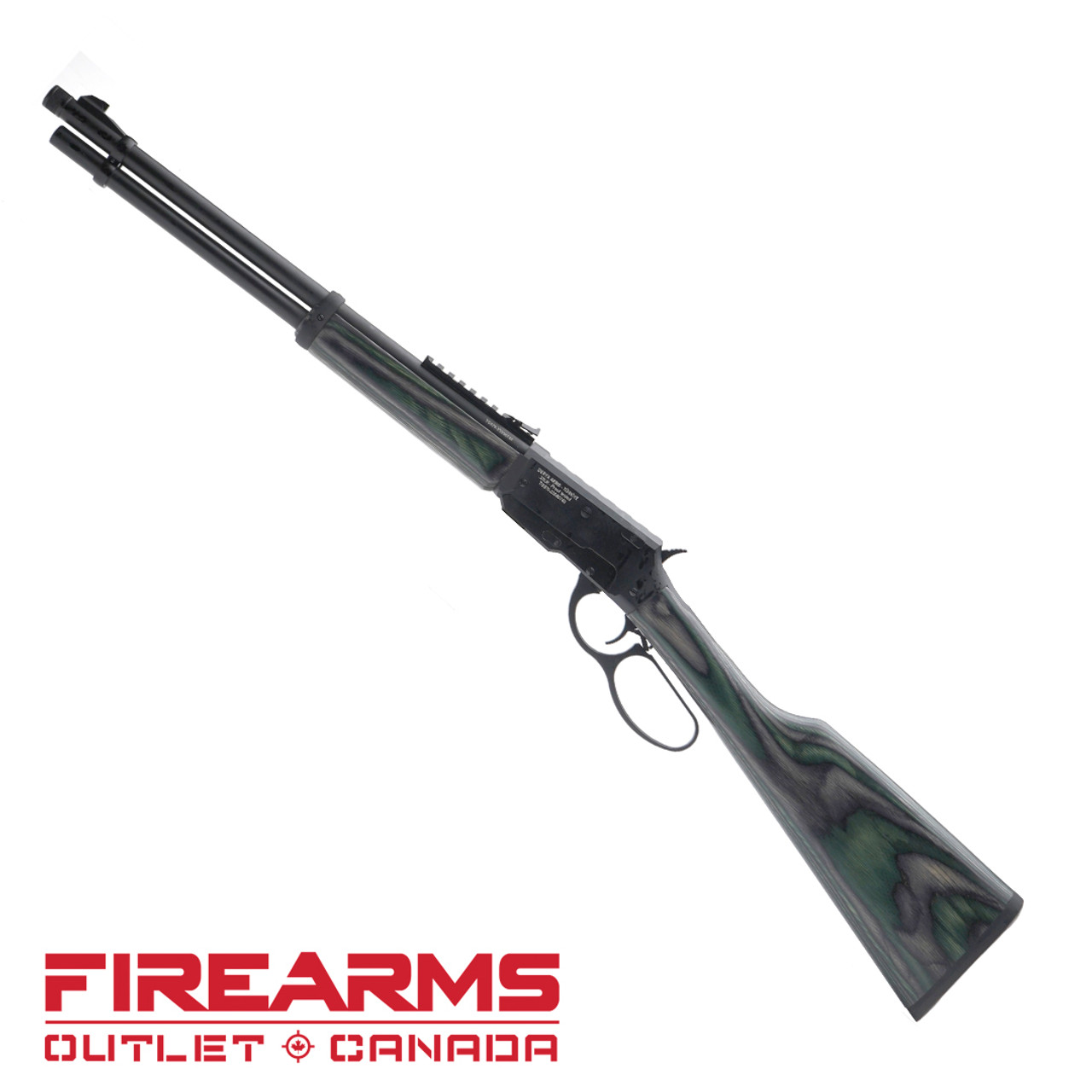 Derya TM22 Lever-Action Rifle - .22LR, 18" Threaded, Green Laminate [TM22L-18-BG]