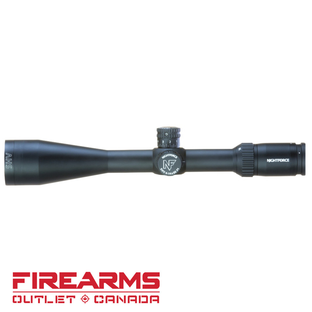 Nightforce SHV Riflescope 4-14x50mm - MIL-R SHV F1 Reticle, BLK