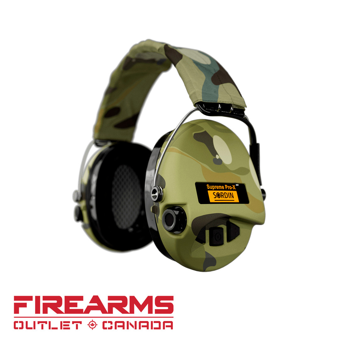 Sordin Supreme Pro-X LED Electronic Hearing Protection - Camo Cup