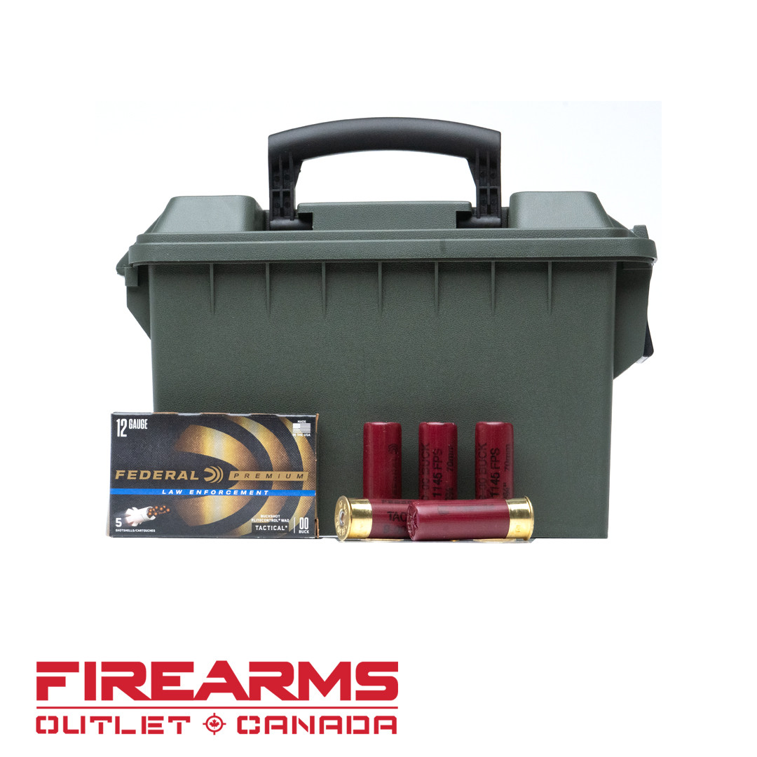 Federal Law Enforcement Buckshot - 12GA, 2-3/4", 00 Buck, Can of 70