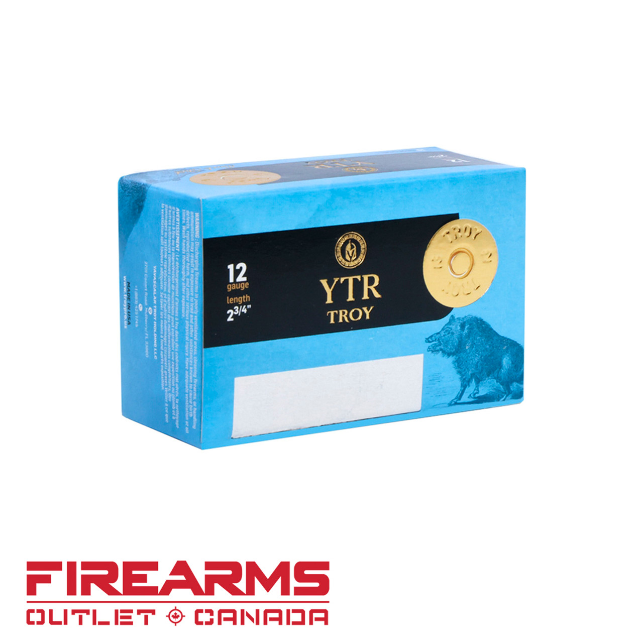 Troy Ammunition - 12GA, 2-3/4", 1.2 oz., #00 9-Pellet Buckshot, Box of 10