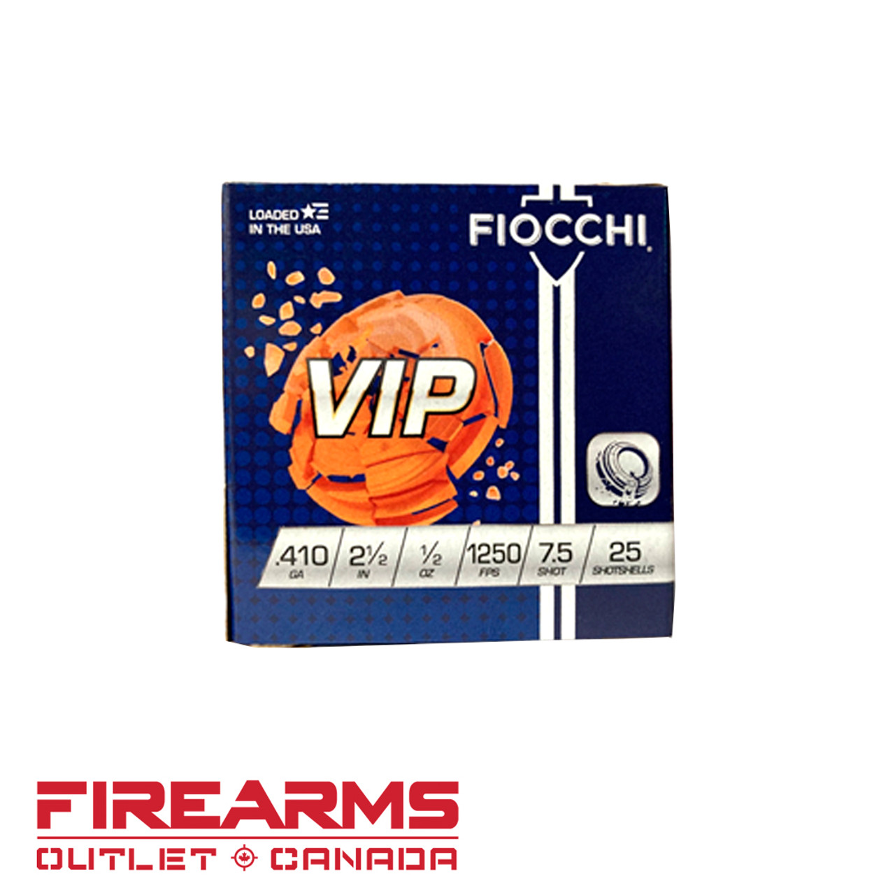 Fiocchi VIP Target Load - .410GA, 2-1/2", #7.5, Flat of 250 Fiocchi VIP Target Load - .410GA, 2-1/2", #7.5, Flat of 250