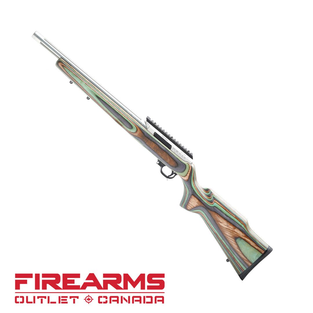 Tactical Solutions X-Ring VR GEN2 Laminate Series Rifle - .22LR, 16.5", Forest / Stainless [ATE2-SIL-B-Y-FC]