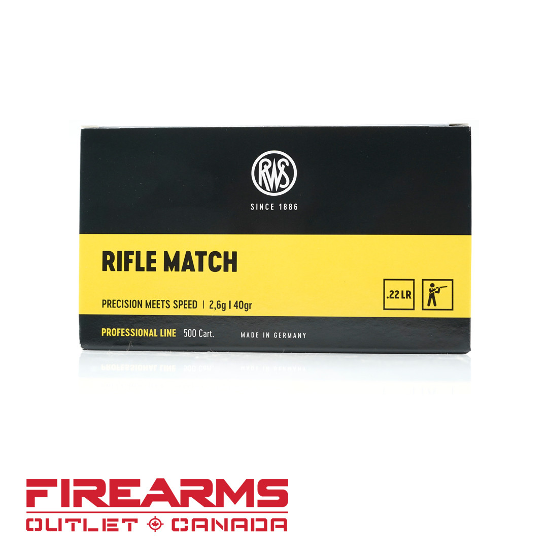 RWS Rifle Match - .22LR, 40gr, LRN, Brick of 500 [2134225]