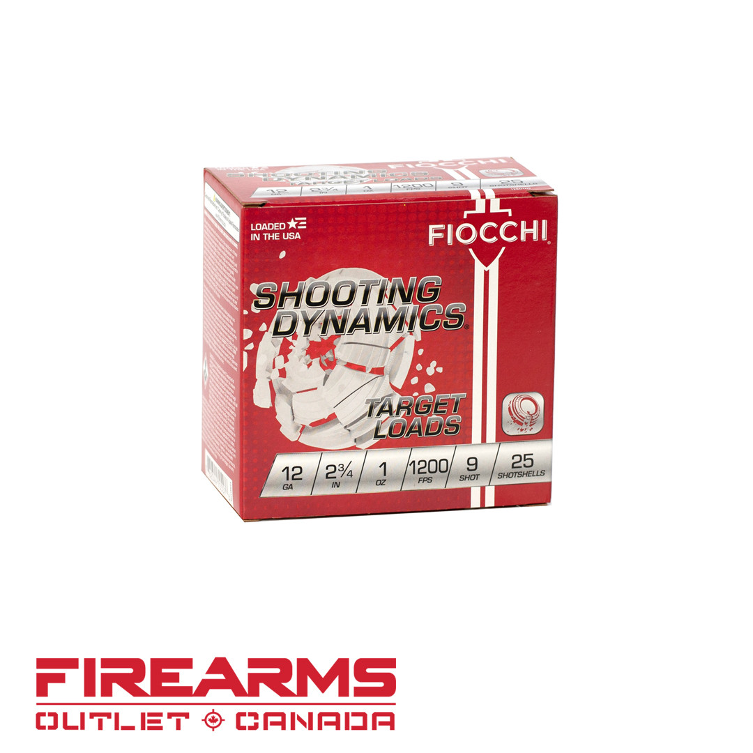 Fiocchi Shooting Dynamics Target Loads - 12GA, 2-3/4", #9, Box of 25 [12SD1H9]