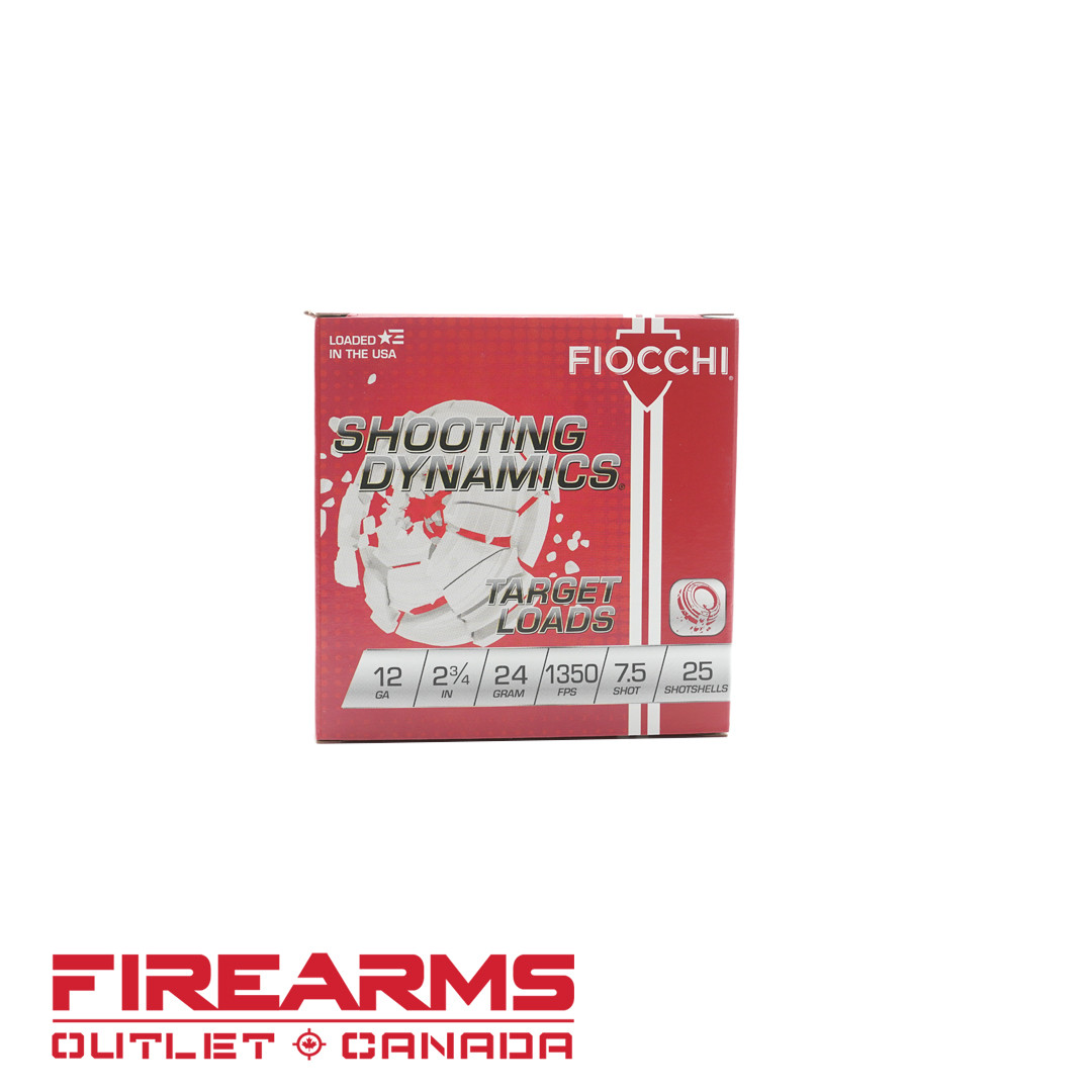 Fiocchi Shooting Dynamics Target Loads - 12GA, 2-3/4", #7.5, Flat of 250 [12SD2475]
