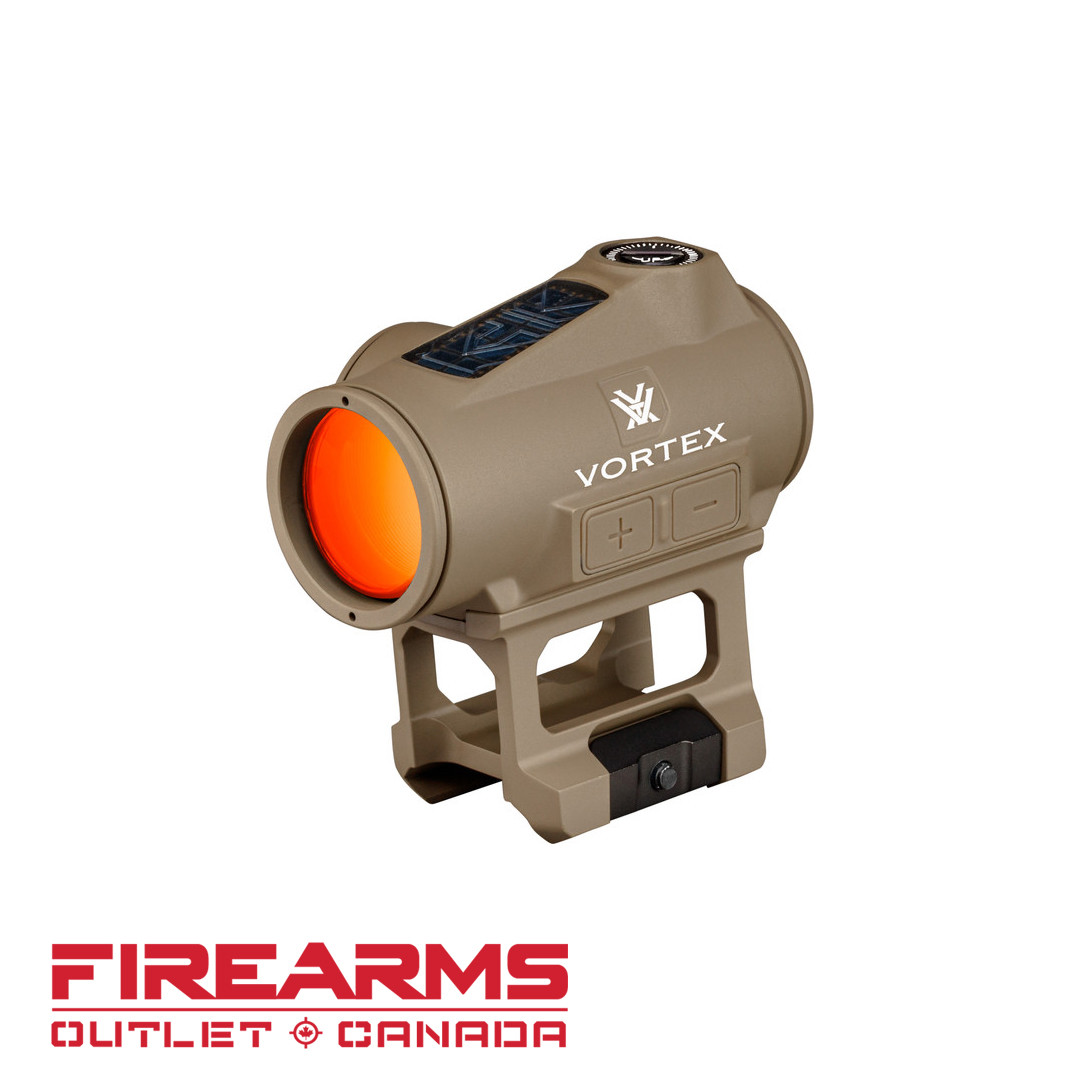 Vortex Crossfire II Solar Red Dot - 2 MOA, TAN [CF2-RD2-SLR-T]