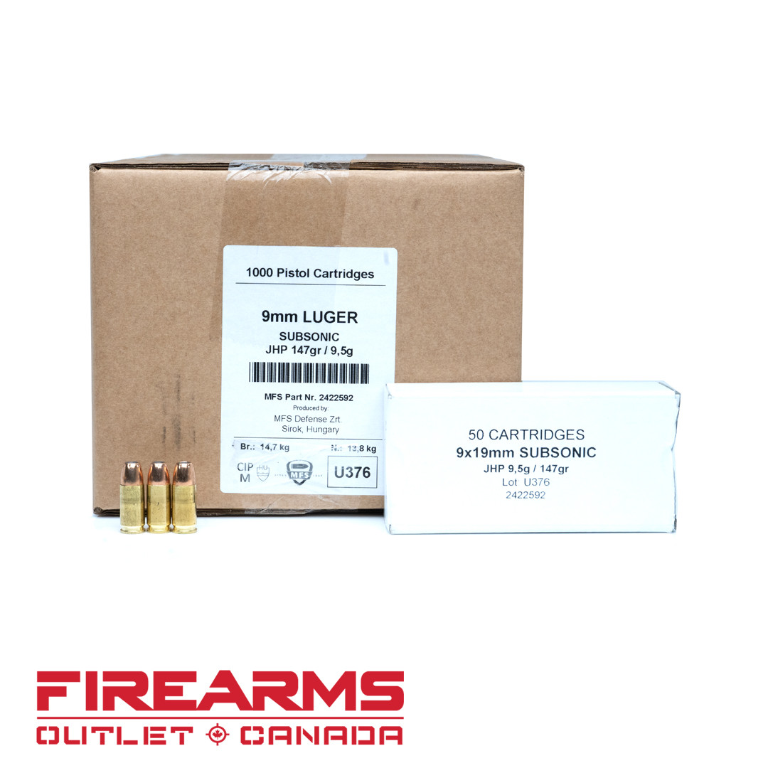 MFS Defense - 9mm, 147gr, JHP, Case of 1,000 [2411554]