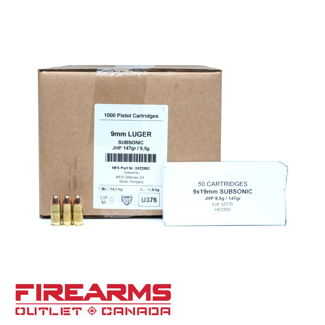 MFS Defense - 9mm, 147gr, JHP, Case of 1,000 [2411554]