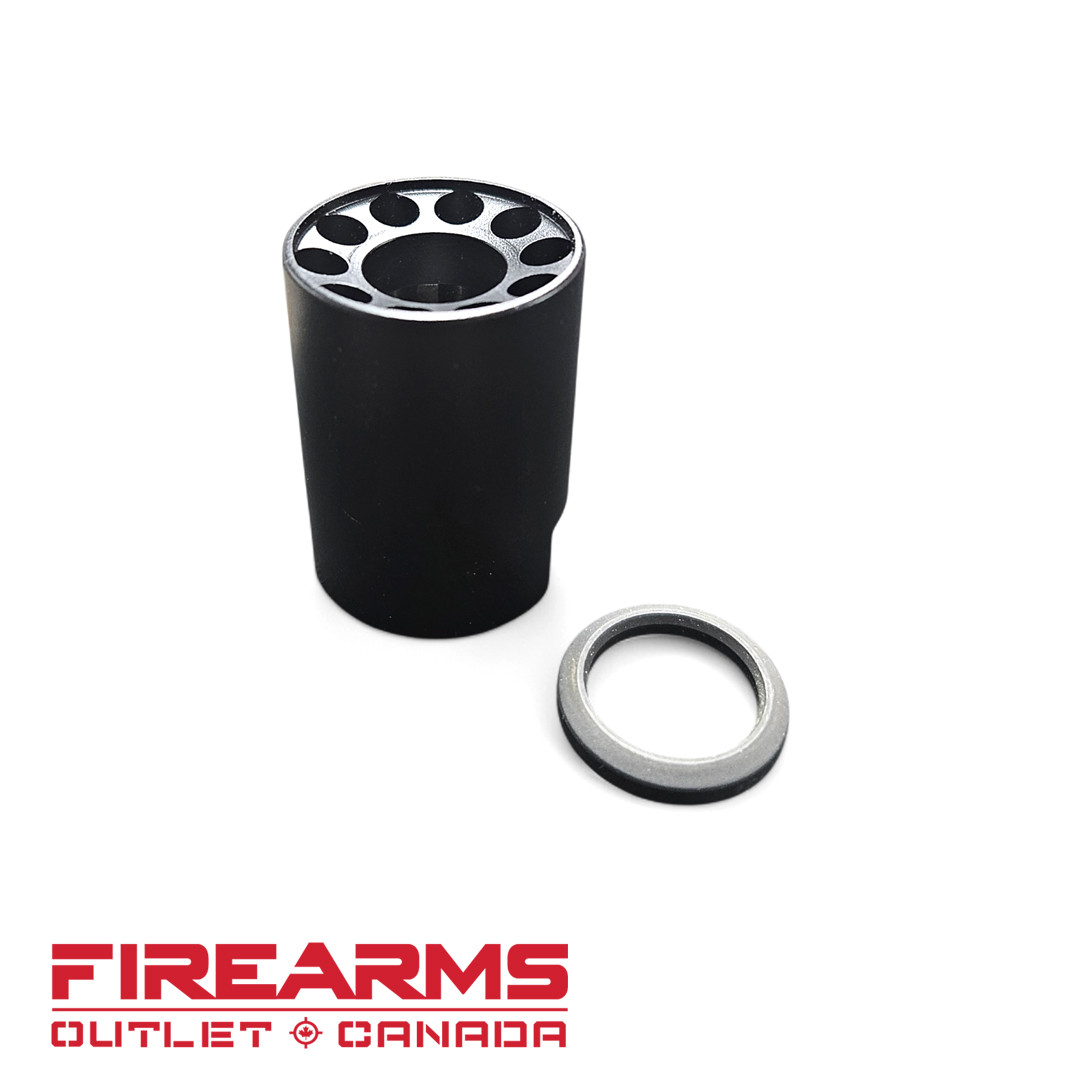 S&J Hardware - Nano Linear Compensator - .50CAL - 5/8x24 - Plain [NLC-1-50-58-BLK]