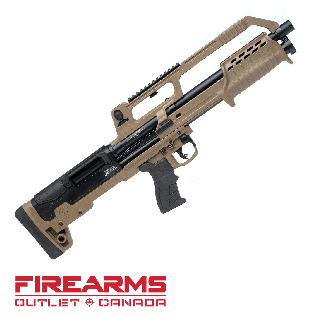Hatsan Escort BullTac Pump Shotgun - 12GA, 2-3/4" or 3", 18" Barrel, FDE [HEBP1218FDE]