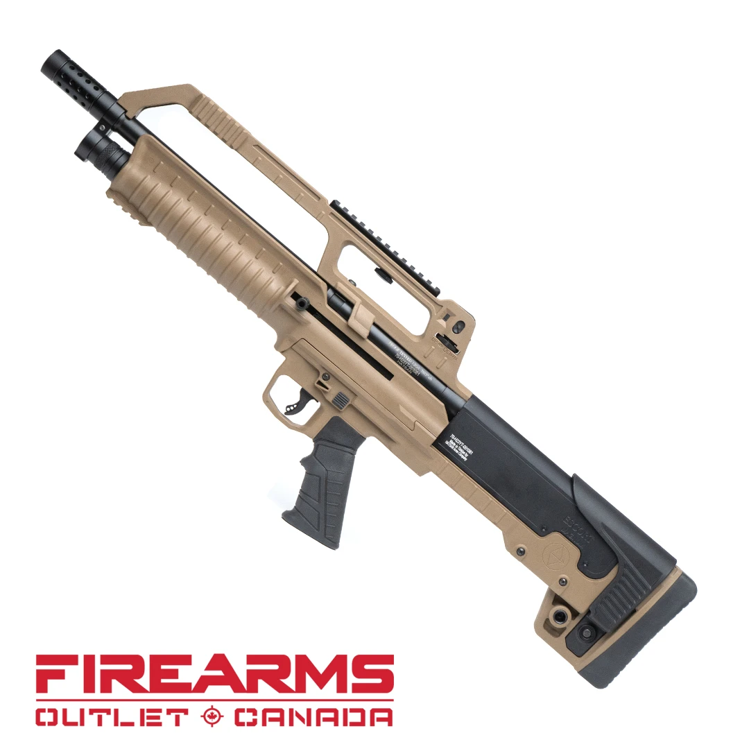 Hatsan Escort BullTac Semi-Auto Shotgun - 12GA, 2-3/4" or 3", 20" Barrel, FDE [HEBA1220FDE]