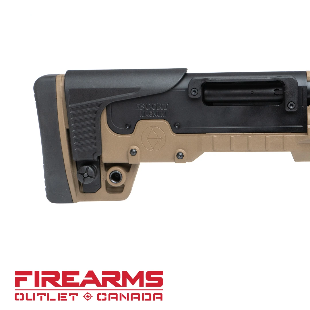 Hatsan Escort BullTac Semi-Auto Shotgun - 12GA, 2-3/4" or 3", 20" Barrel, FDE [HEBA1220FDE]