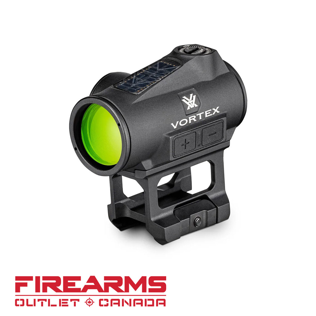 Vortex Crossfire II Solar Green Dot - 2 MOA, BLK [CF2-GD2-SLR]