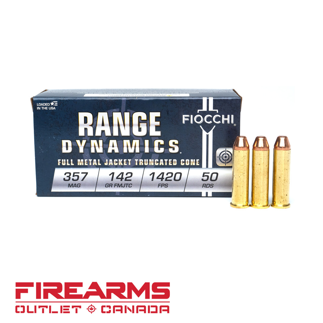 Fiocchi Range Dynamics Ammunition - .357 Mag., 142gr, FMJ, Box of 50 [357F]