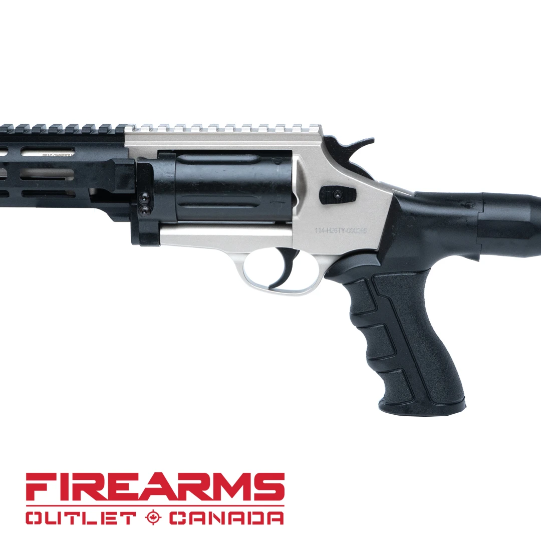 EGE Arms RV-TAC Compact Revolver Shotgun, Telescopic Stock - .410GA, 3", 9.5" Barrel, BLK / NICKEL [RVTACNCKLTS]