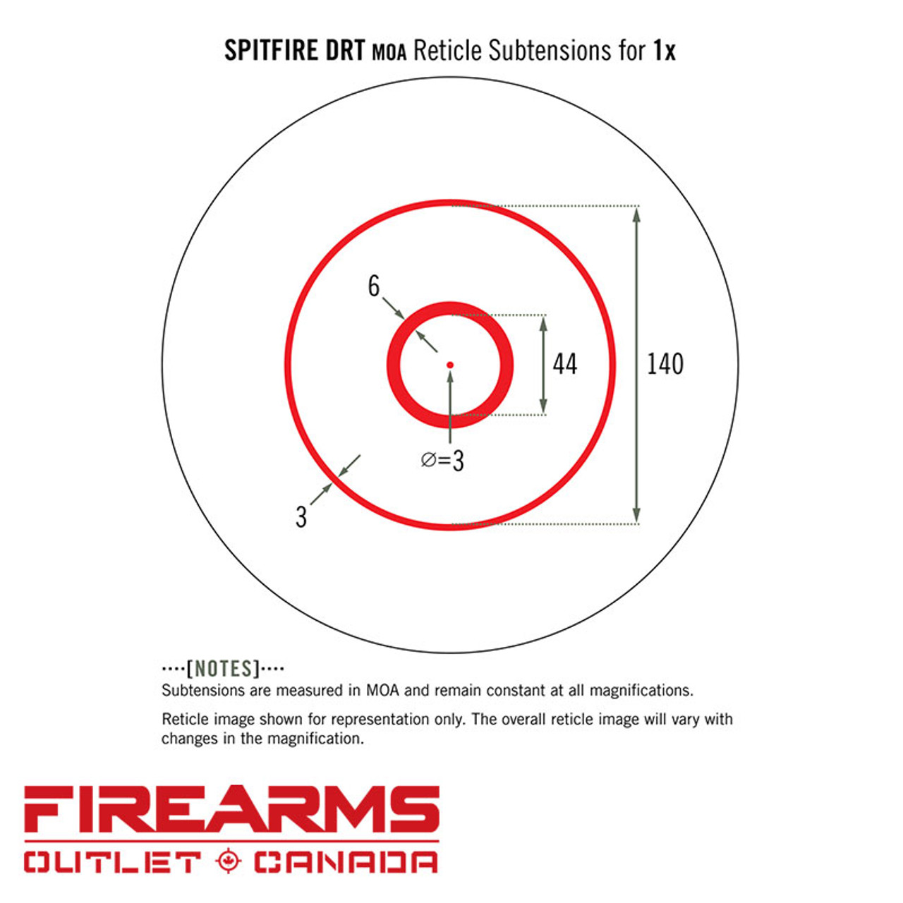 Vortex Spitfire AR 1x Prism Scope - DRT Reticle (MOA) [SPR-200]