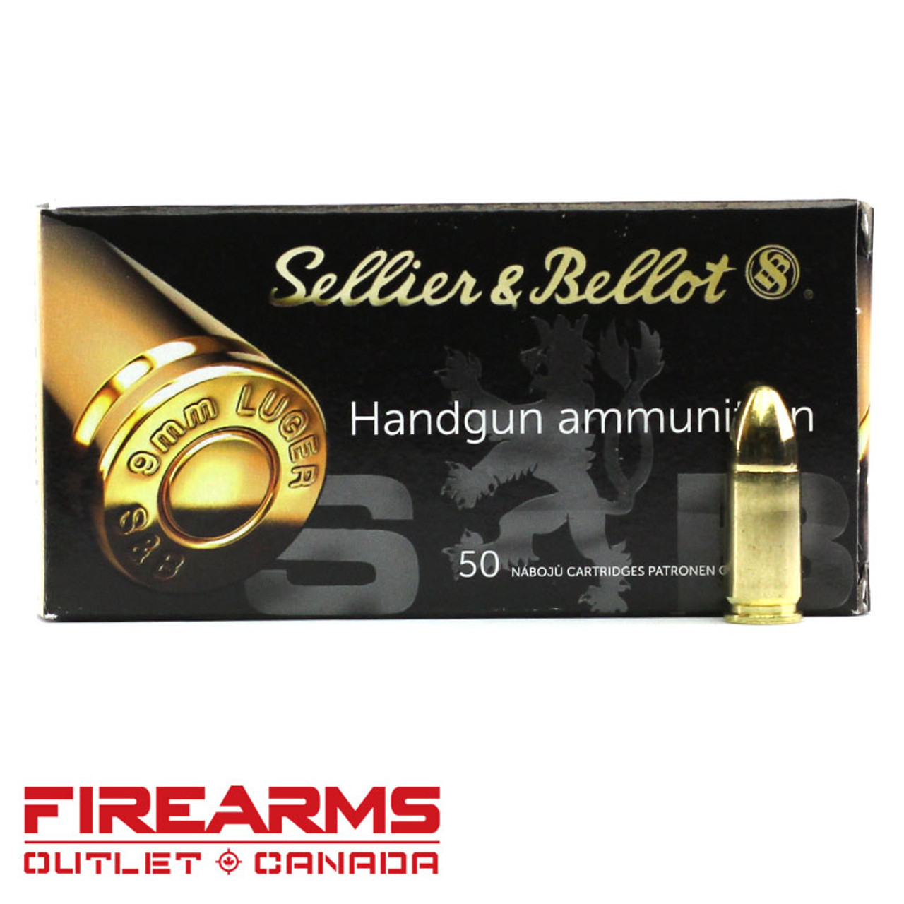 Sellier & Bellot - 9mm, 115gr, FMJ, Box of 50