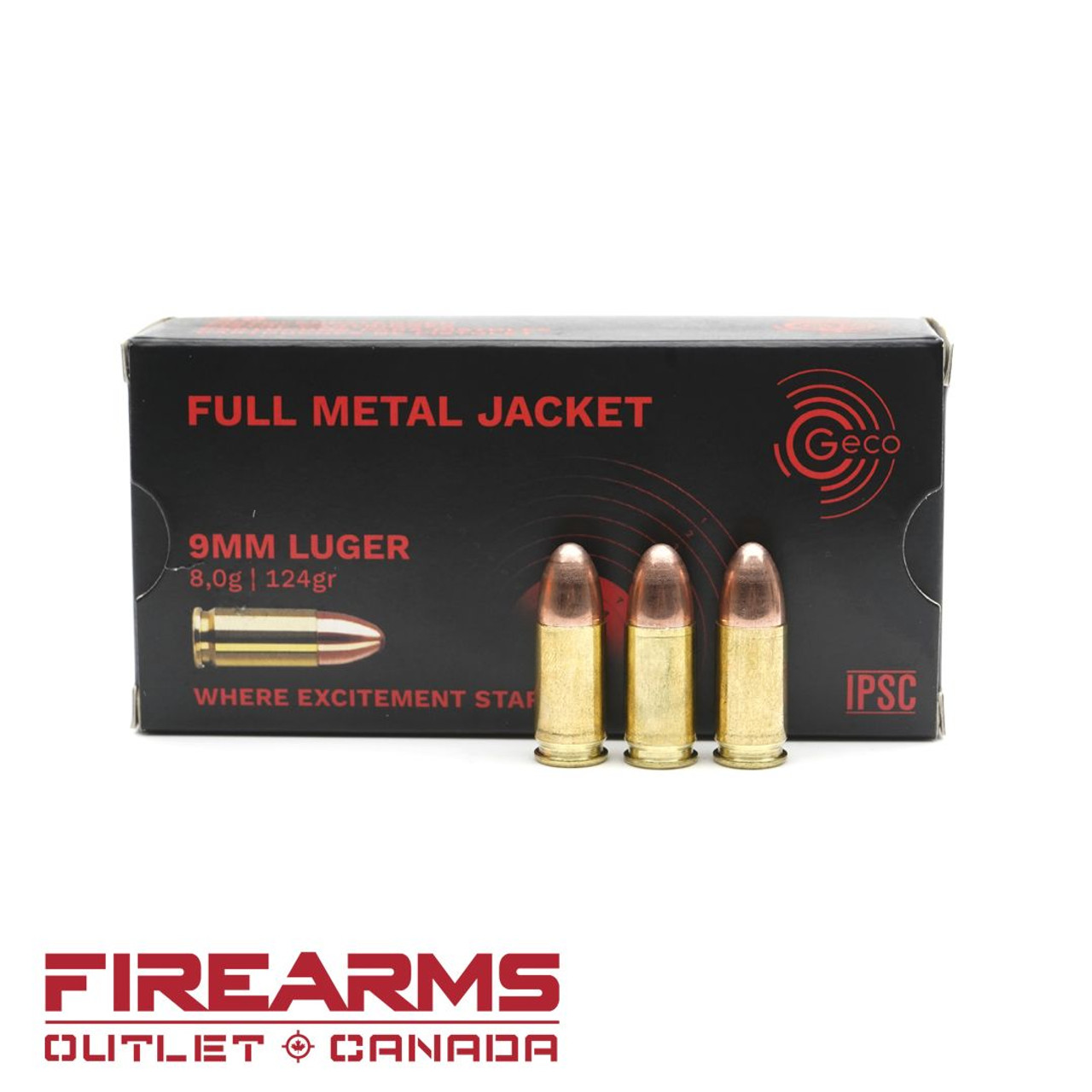 Geco - 9mm, 124gr, FMJ, Box of 50