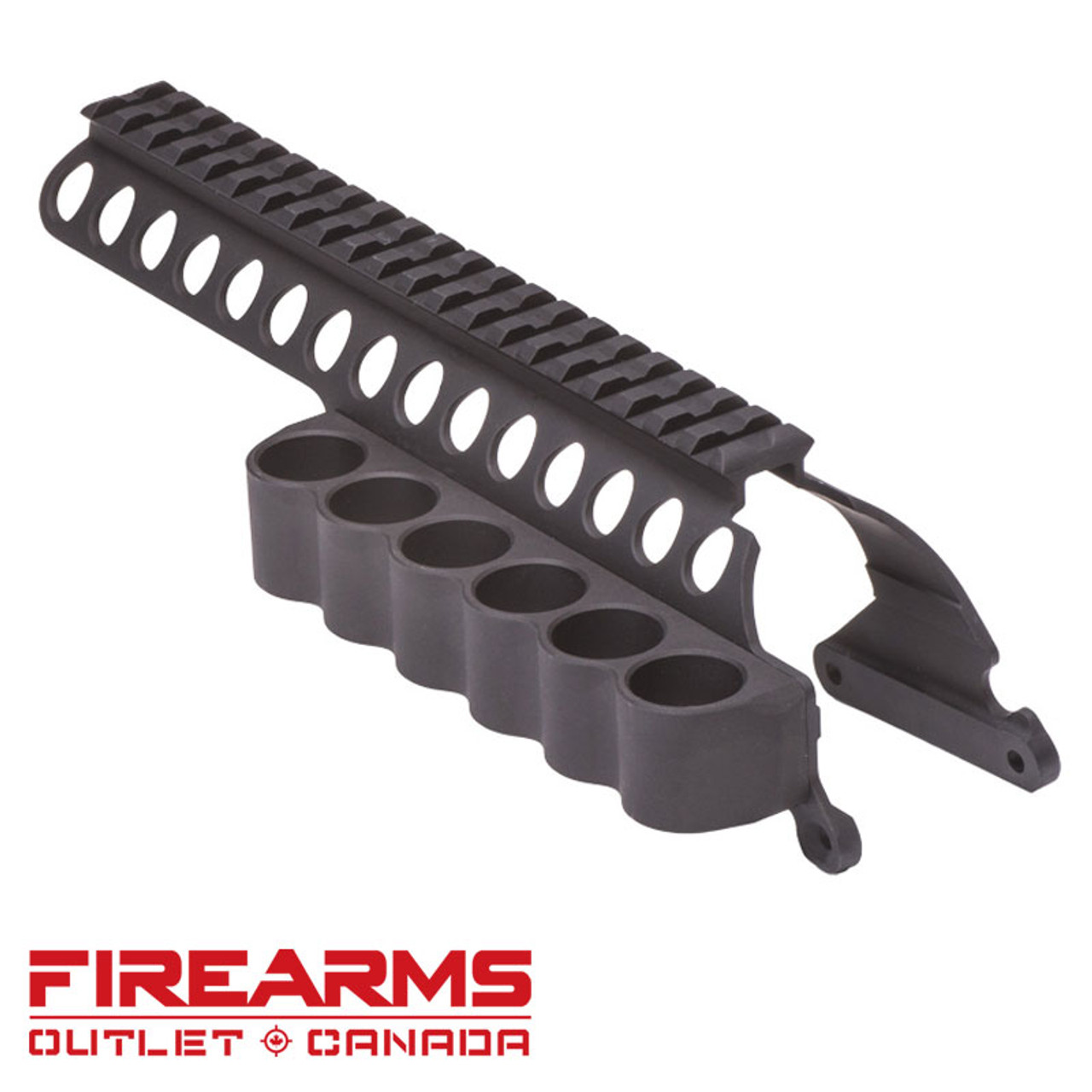 Mesa Tactical Aluminum SureShell Carrier w/ Saddle Rail - Remington 870/1100/1187, 6-Shell [91630]