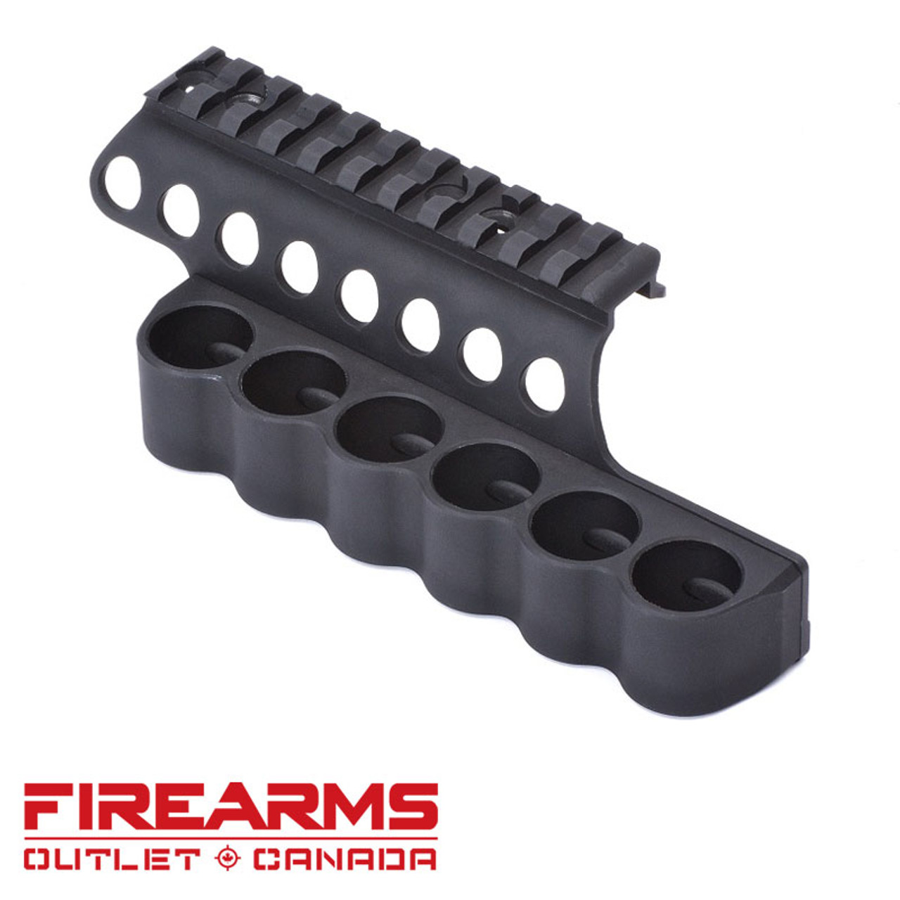 Mesa Tactical Sureshell Shotshell Carrier and Rail - Mossberg 500/590, 6 Shell