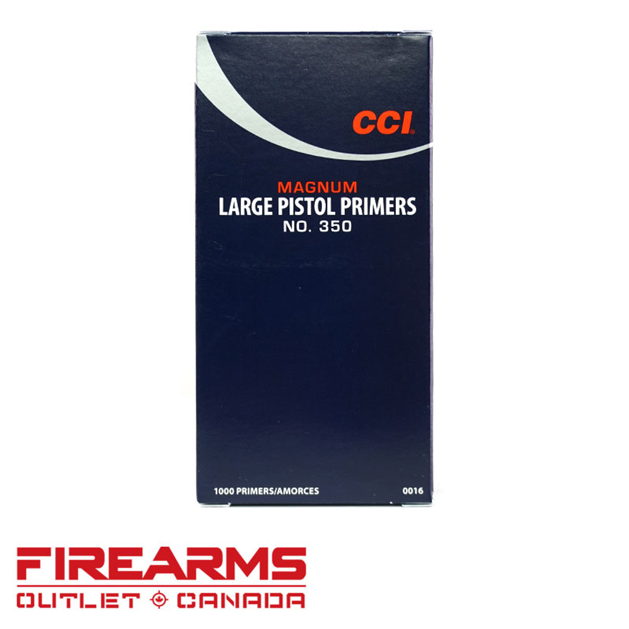 CCI Large Magnum Pistol Primers, No. 350, Box of 1,000