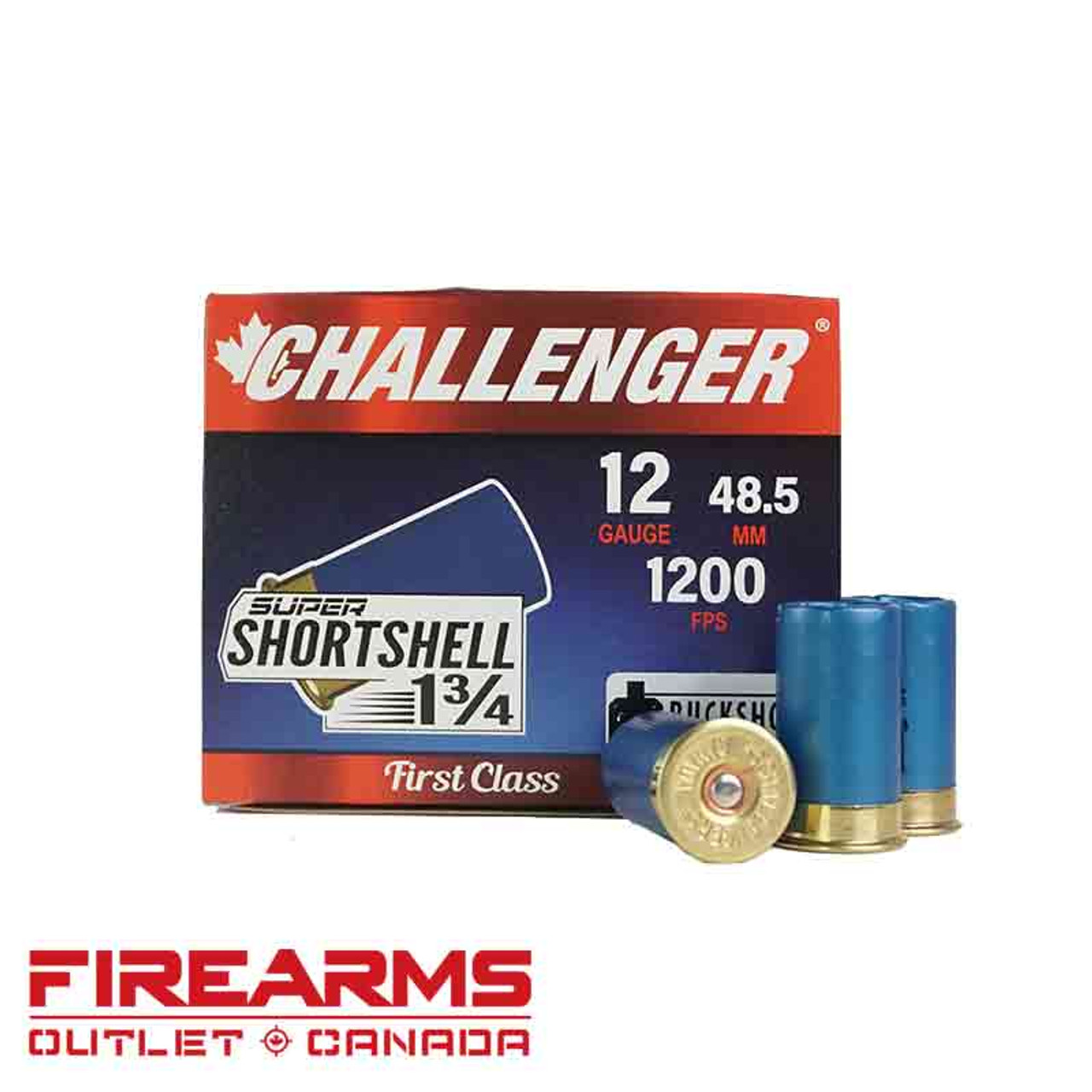 Challenger Super Shortshell - 12GA, 1-3/4", #4 Buckshot, Box of 20