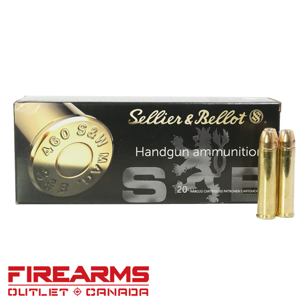 Sellier & Bellot - .460 S&W Mag, 255gr, JHP, Box of 20