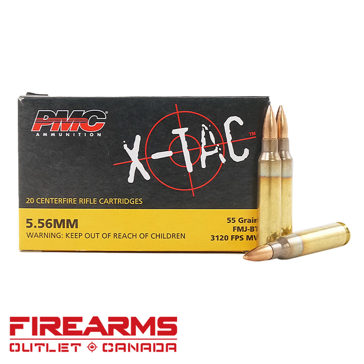 PMC XTAC - 5.56, 55gr, FMJ, Box of 20 [PMC556X]