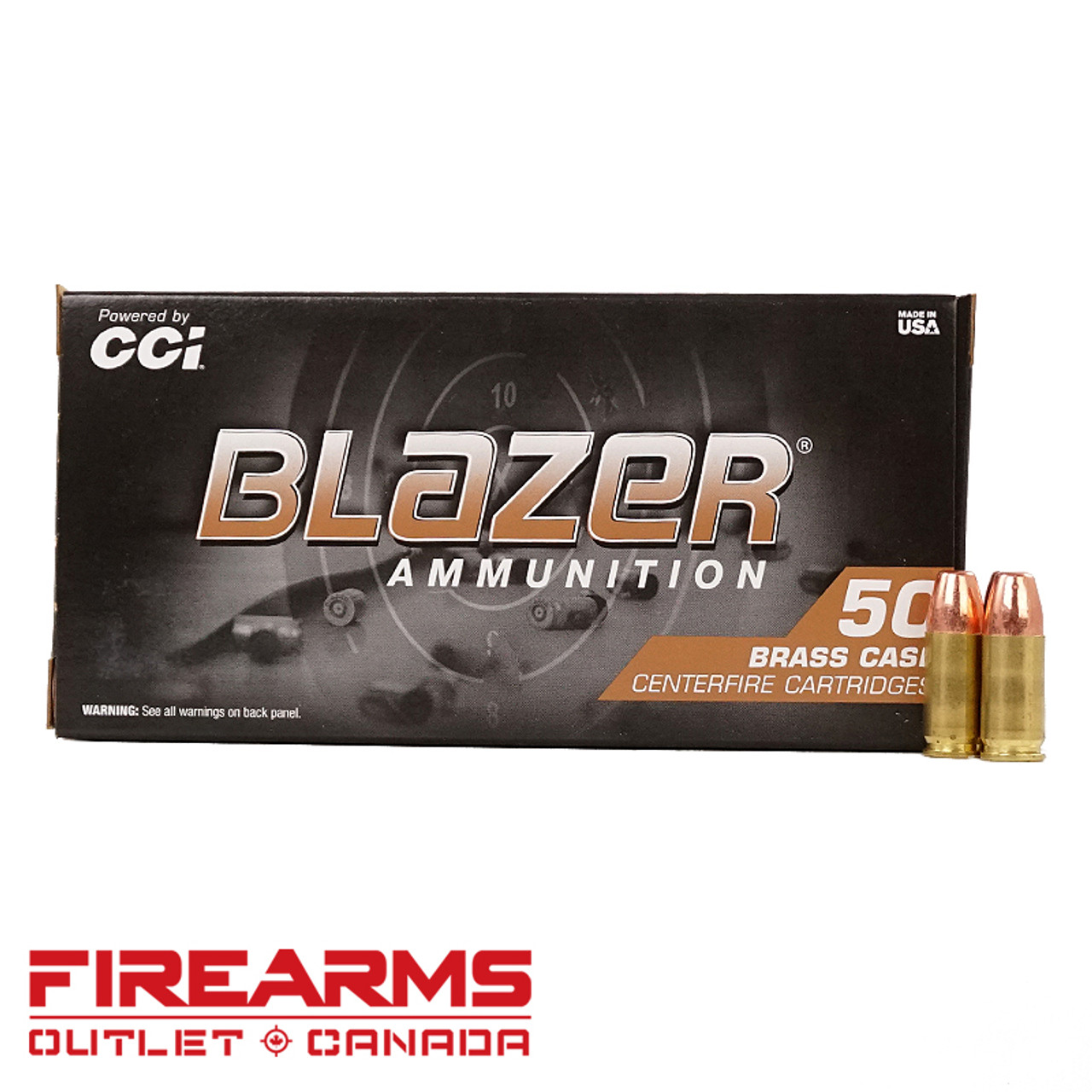 CCI Blazer Brass - 9mm, 147gr, FMJ, Box of 50 [5203]