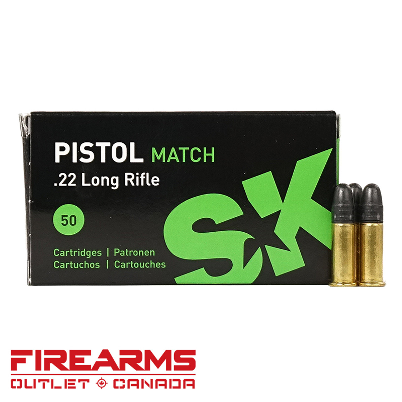 Lapua SK Pistol Match Ammunition - .22LR, 40gr, LRN, Box of 50 [420114]