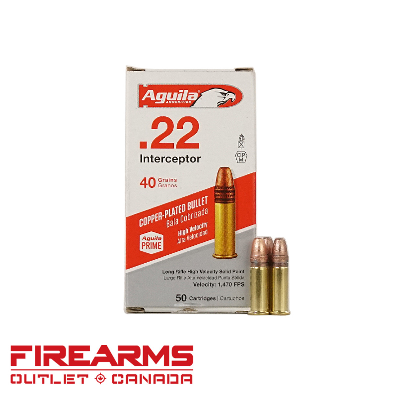 Aguila Interceptor - .22LR, 40gr, CPSP, Box of 50 [1B220320]