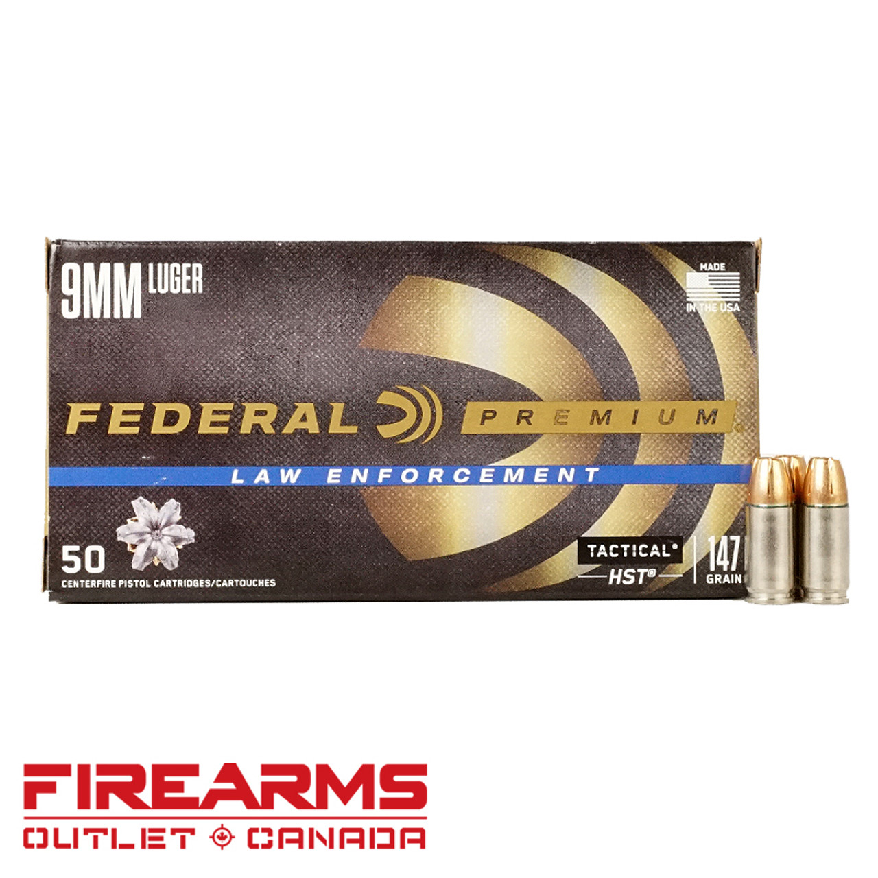 Federal Law Enforcement Tactical - 9mm, 147gr, HST, Box of 50 [P9HST2]