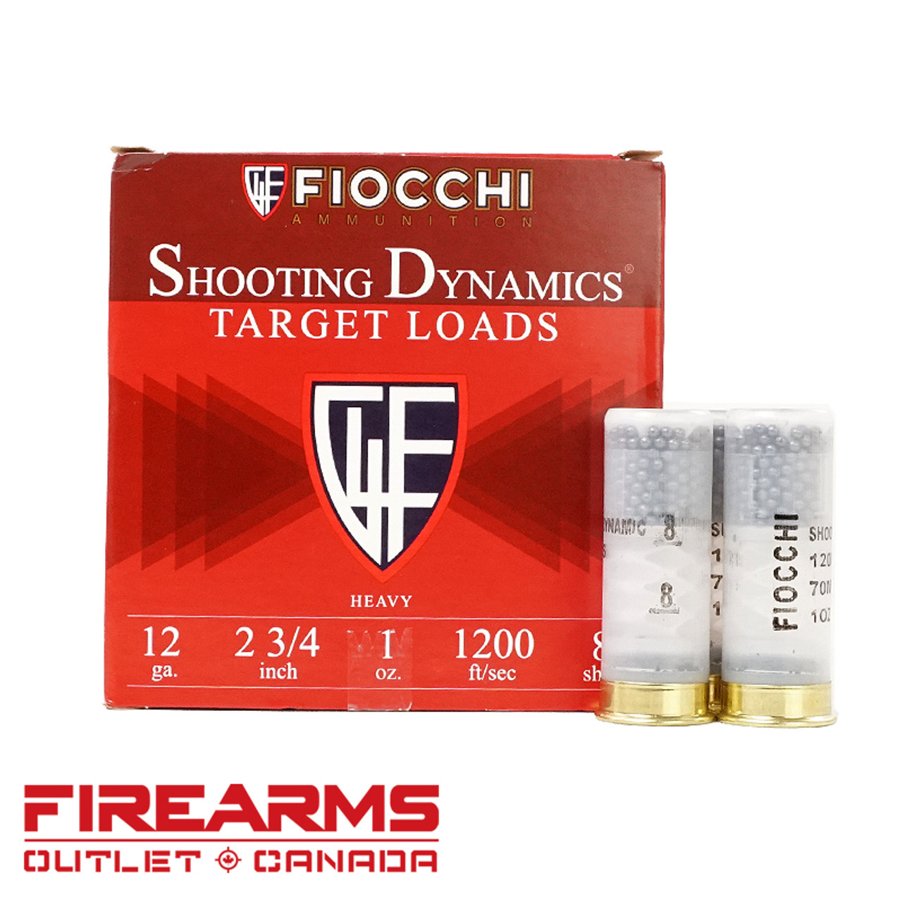 Fiocchi Shooting Dynamics Target Loads - 12GA, 2-3/4", #8, Box of 25 [12SD1H8]