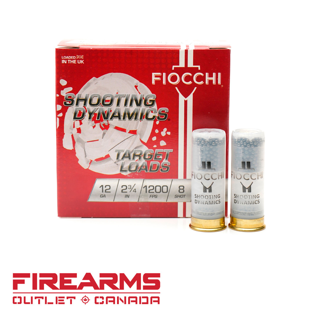 Fiocchi Shooting Dynamics Target Loads - 12GA, 2-3/4", #8, Box of 25 [12SD18H8]