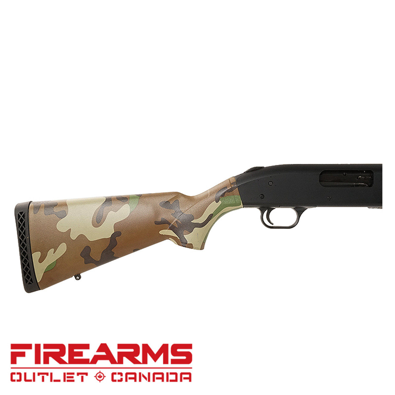 Mossberg 590 Heatshield, Woodland Camo - 12GA, 2-3/4" or 3", 20" Barrel, 9-Shot [50710]