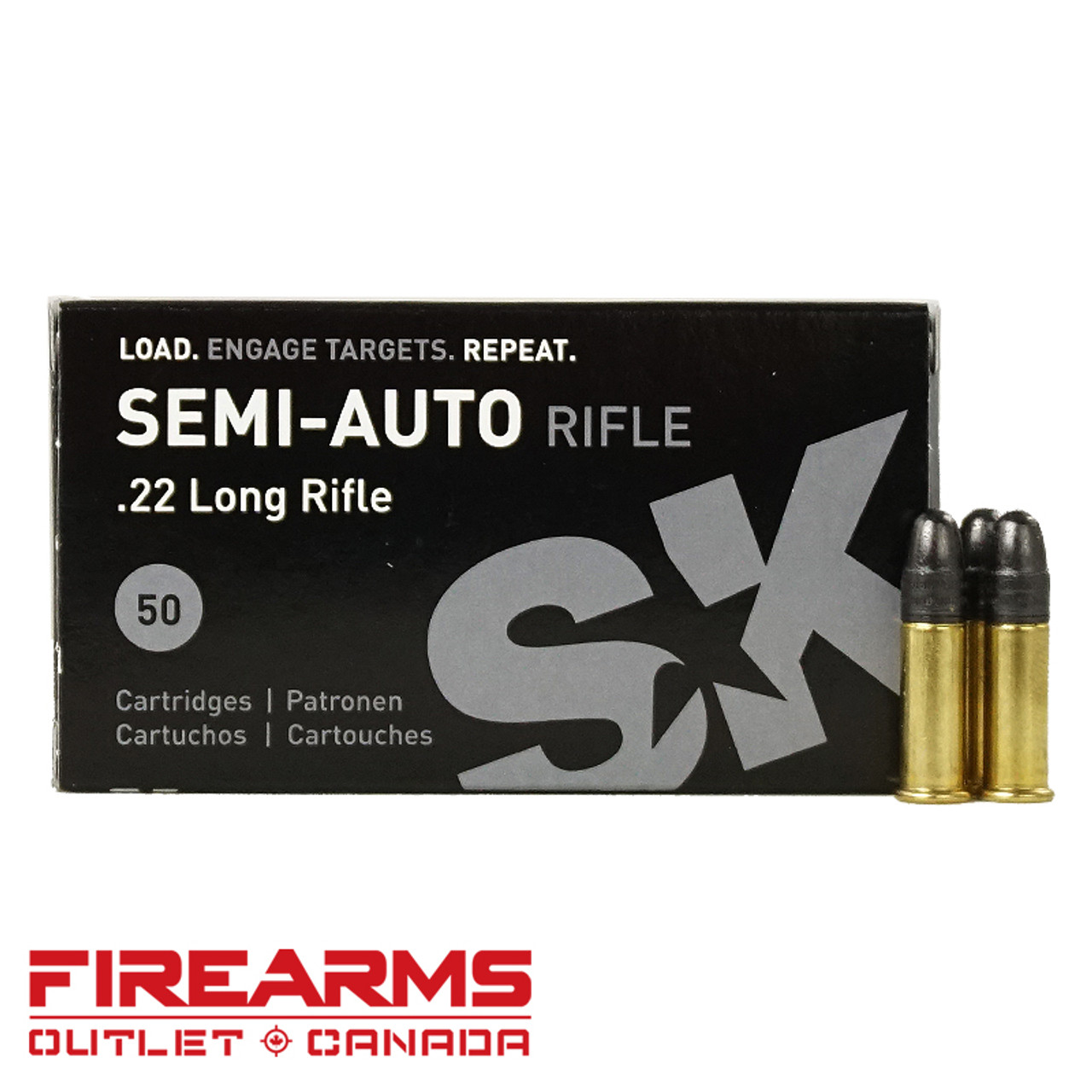 Lapua SK Semi-Auto Ammunition - .22LR, 40gr, LRN, Box of 50 [420148]