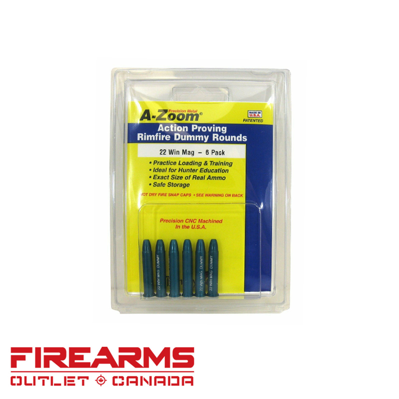 A-Zoom Action Proving Rimfire Dummy Rounds - .22 WMR, 6pk [12204]