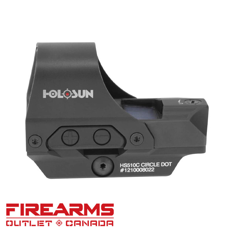 Holosun HS510C Open Reflex Sight - Red 2 MOA Dot w/ 65 MOA Circle